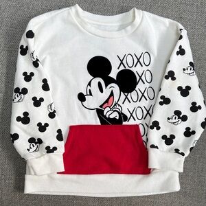 Disney Kids Mickey Mouse XOXO White and Red Hoodie